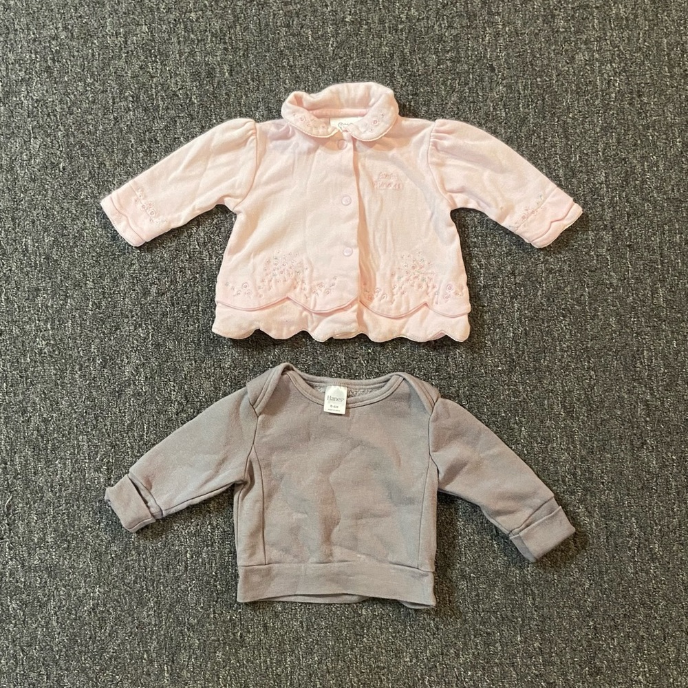 0-3M Girls Jacket and sweatshirt